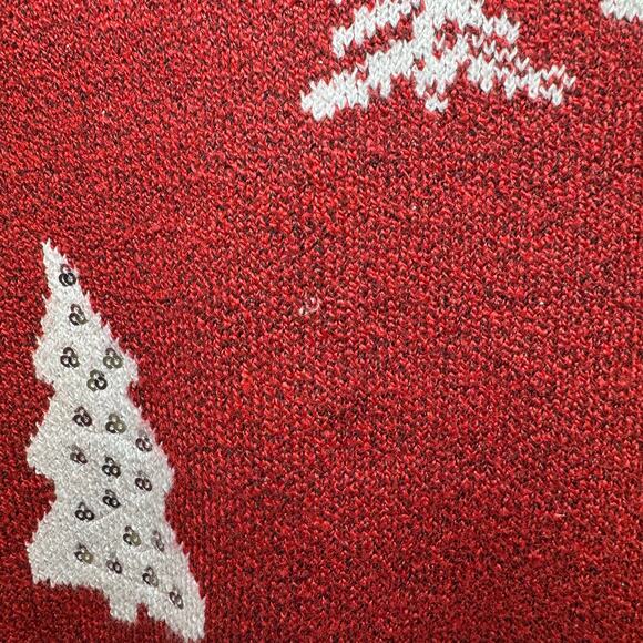 Women’s Holiday Time Christmas tree sweater with sequins. Size L (12-14). - Picture 3 of 9